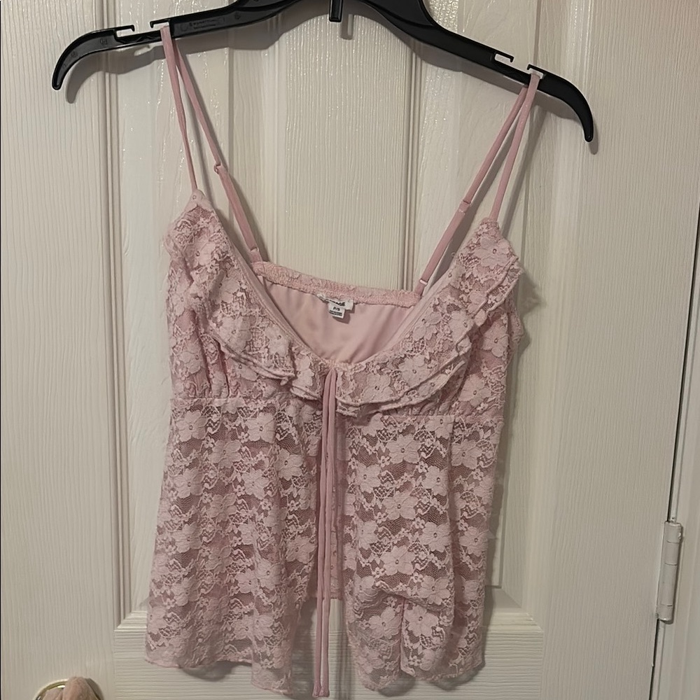 Garage Pink Lace Camisole Top